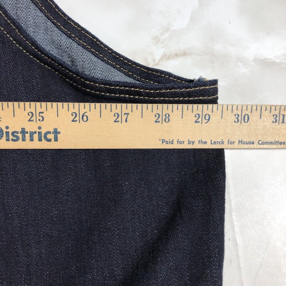 Womens Torrid Dark Wash Sleeveless Stretch Denim Crop Vest Size 6X - Picture 6 of 7